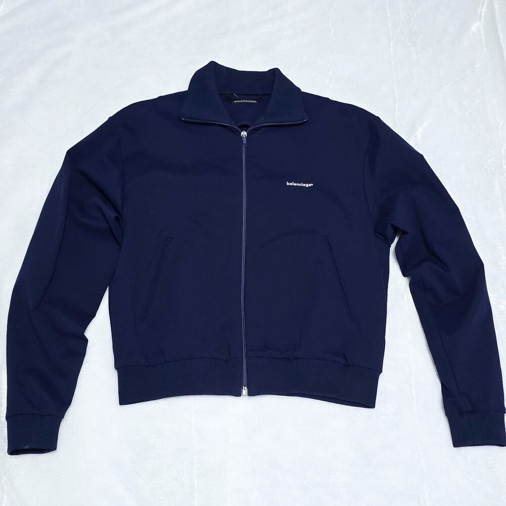Balenciaga Archetype Zip-Up Track Jacket Blue | Sizes 48(M) & 50(L)